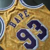 BAPE #93 Los Angeles Lakers Retro Jersey For Men - dunkjerseys