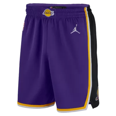 Los Angeles Lakers NBA Shorts 2020/21 For Men -Purple - dunkjerseys