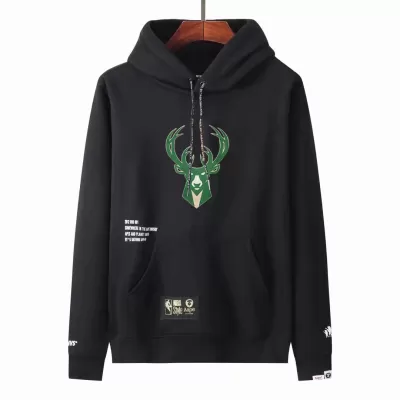 Aape x Milwaukee Bucks Hoodie For Men Black - dunkjerseys