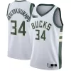 Giannis Antetokounmpo #34 Basketball Jersey Milwaukee Bucks 2023/24 - Association Edition - dunkjerseys