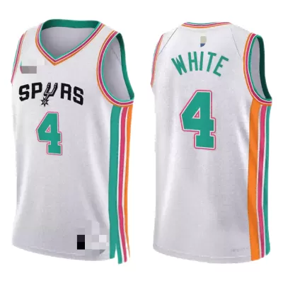 Derrick White #4 Basketball Jersey San Antonio Spurs 2021/22 - City Edition - dunkjerseys