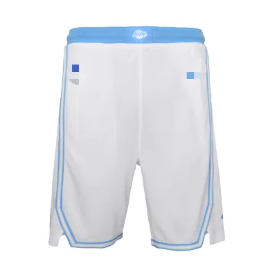 Los Angeles Lakers NBA Shorts 2020/21 For Men -White - dunkjerseys