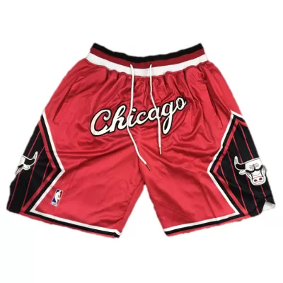 Chicago Bulls NBA Shorts For Men -Red - dunkjerseys