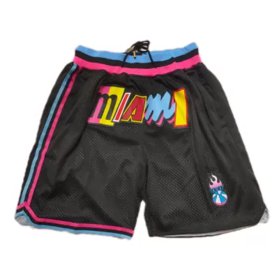 Miami Heat NBA Shorts For Men -Black - dunkjerseys