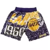 Los Angeles Lakers NBA Shorts For Men -Purple - dunkjerseys