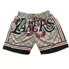 Los Angeles Lakers NBA Shorts For Men -Gray - dunkjerseys