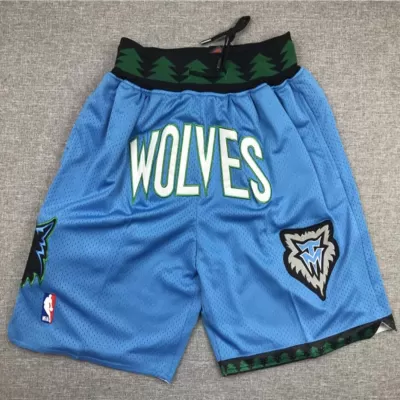 Minnesota Timberwolves NBA Shorts For Men -Blue - dunkjerseys