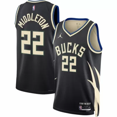 Khris Middleton #22 Basketball Jersey Milwaukee Bucks 22/23 - Statement Edition - dunkjerseys