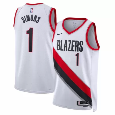 Anfernee Simons #1 Basketball Jersey Portland Trail Blazers 22/23 - Association Edition - dunkjerseys