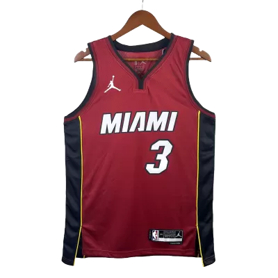 Heat Wade #3 Basketball Jersey Miami Heat 2022/23 - Statement Edition - dunkjerseys